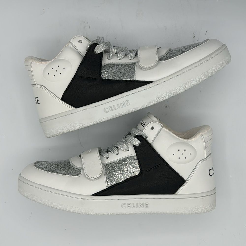 New CELINE CT 06 CT-06 HIGH TOP SNEAKER in CALFSKIN Size 38/ US 8 Luxury - Picture 8 of 12